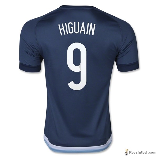 Camiseta Argentina Replica Segunda Ropa Higuain 2016 Marino Azul